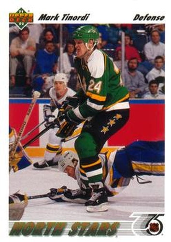 #295 Mark Tinordi - Minnesota North Stars - 1991-92 Upper Deck Hockey