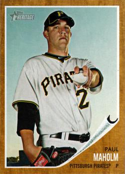 #295 Paul Maholm - Pittsburgh Pirates - 2011 Topps Heritage Baseball