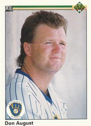 #295 Don August - Milwaukee Brewers - 1990 Upper Deck Baseball