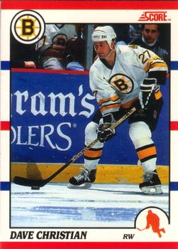 #295 Dave Christian - Boston Bruins - 1990-91 Score Canadian Hockey