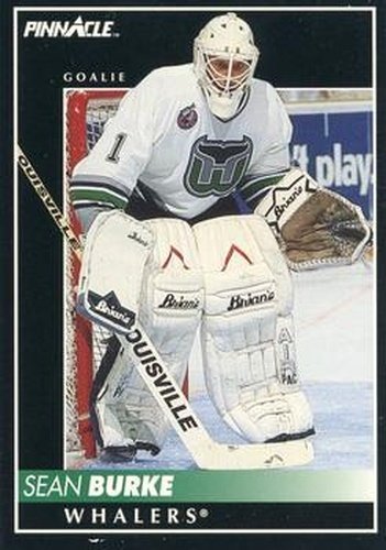 #295 Sean Burke - Hartford Whalers - 1992-93 Pinnacle Canadian Hockey