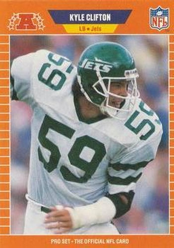 #295 Kyle Clifton - New York Jets - 1989 Pro Set Football