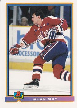 #295 Alan May - Washington Capitals - 1991-92 Bowman Hockey