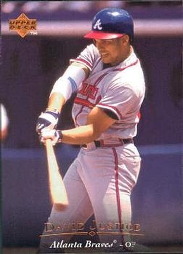 #295 David Justice - Atlanta Braves - 1995 Upper Deck Baseball