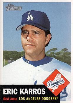 #295 Eric Karros - Los Angeles Dodgers - 2002 Topps Heritage Baseball