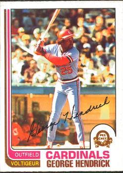 #295 George Hendrick - St. Louis Cardinals - 1982 O-Pee-Chee Baseball
