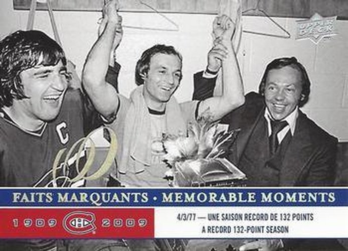 #295 Guy Lafleur - Montreal Canadiens - 2008-09 Upper Deck Montreal Canadiens Centennial Hockey
