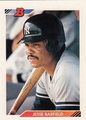 #295 Jesse Barfield - New York Yankees - 1992 Bowman Baseball