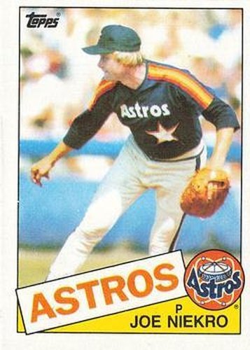 #295 Joe Niekro - Houston Astros - 1985 Topps Baseball