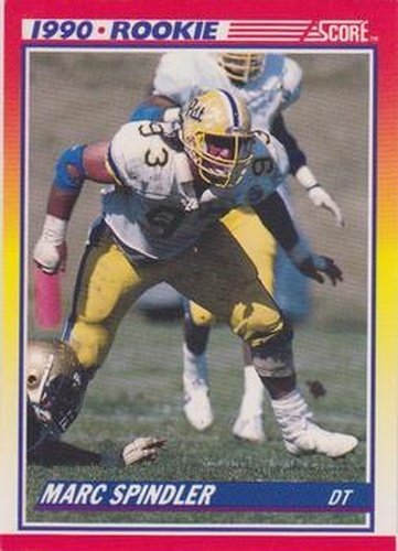 #295 Marc Spindler - Pittsburgh Panthers - 1990 Score Football