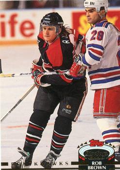 #295 Rob Brown - Chicago Blackhawks - 1992-93 Stadium Club Hockey