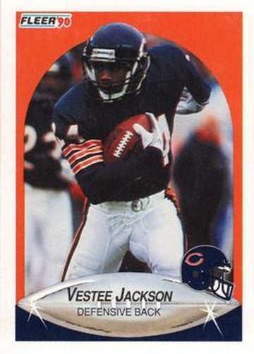 #295 Vestee Jackson - Chicago Bears - 1990 Fleer Football