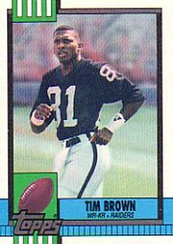 #295 Tim Brown - Los Angeles Raiders - 1990 Topps Football