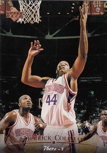 #295 Derrick Coleman - Philadelphia 76ers - 1995-96 Upper Deck Basketball