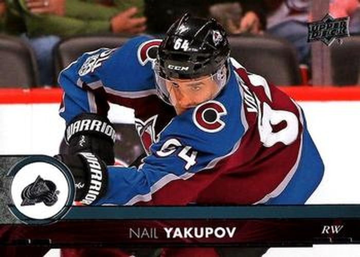 #295 Nail Yakupov - Colorado Avalanche - 2017-18 Upper Deck Hockey
