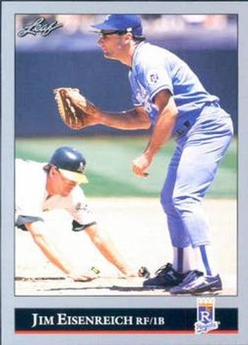 #295 Jim Eisenreich - Kansas City Royals - 1992 Leaf Baseball