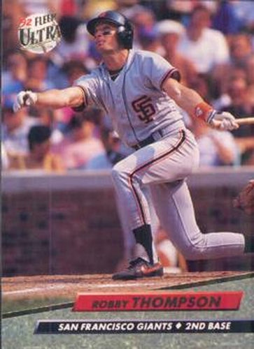 #295 Robby Thompson - San Francisco Giants - 1992 Ultra Baseball