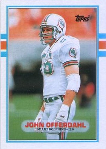 #295 John Offerdahl - Miami Dolphins - 1989 Topps Football