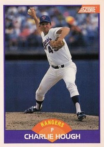 #295 Charlie Hough - Texas Rangers - 1989 Score Baseball