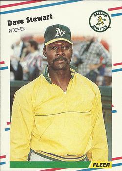 #295 Dave Stewart - Oakland Athletics - 1988 Fleer Baseball
