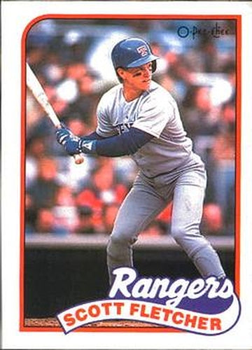 #295 Scott Fletcher - Texas Rangers - 1989 O-Pee-Chee Baseball