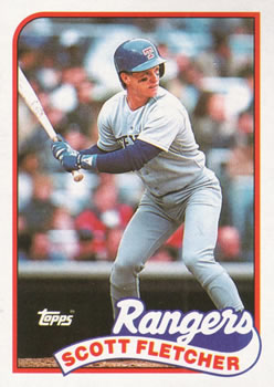 #295 Scott Fletcher - Texas Rangers - 1989 Topps Baseball