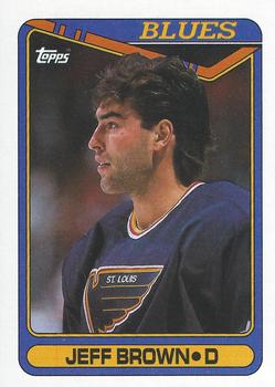 #295 Jeff Brown - St. Louis Blues - 1990-91 Topps Hockey