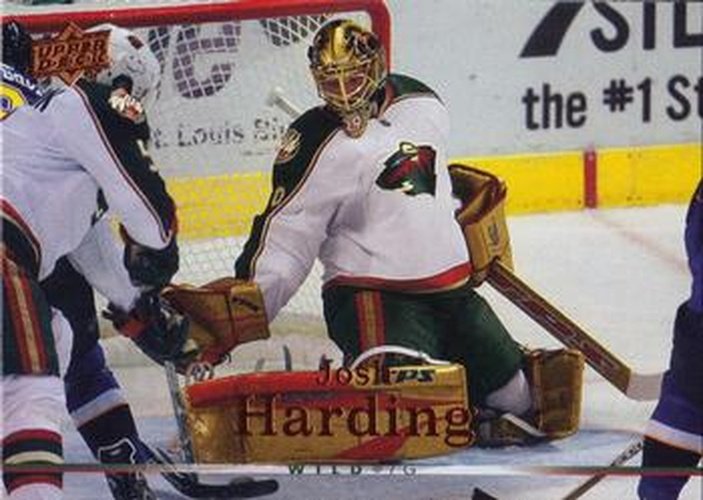 #296 Josh Harding - Minnesota Wild - 2007-08 Upper Deck Hockey