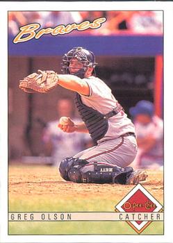 #296 Greg Olson - Atlanta Braves - 1993 O-Pee-Chee Baseball