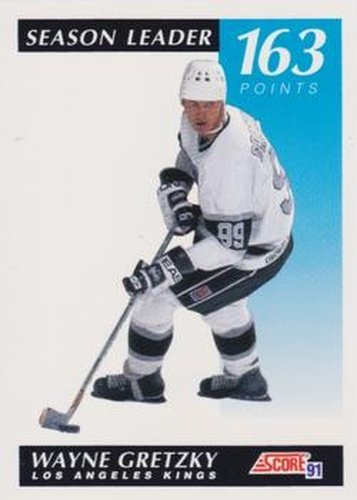 #296 Wayne Gretzky - Los Angeles Kings - 1991-92 Score Canadian Bilingual Hockey