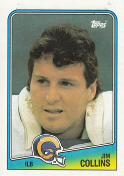 #296 Jim Collins - Los Angeles Rams - 1988 Topps Football