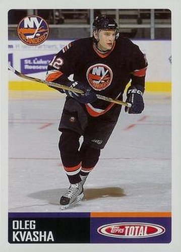 #296 Oleg Kvasha - New York Islanders - 2002-03 Topps Total Hockey
