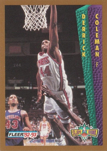 #296 Derrick Coleman - New Jersey Nets - 1992-93 Fleer Basketball