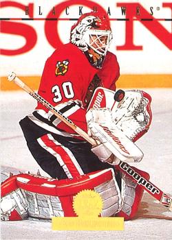 #296 Ed Belfour - Chicago Blackhawks - 1994-95 Leaf Hockey