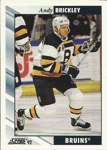 #296 Andy Brickley - Boston Bruins - 1992-93 Score USA Hockey