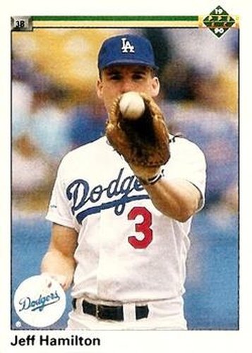 #296 Jeff Hamilton - Los Angeles Dodgers - 1990 Upper Deck Baseball