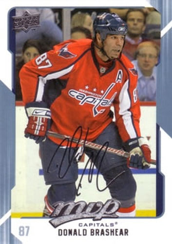 #296 Donald Brashear - Washington Capitals - 2008-09 Upper Deck MVP Hockey