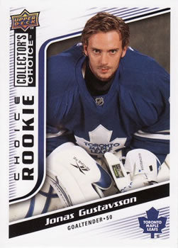 #296 Jonas Gustavsson - Toronto Maple Leafs - 2009-10 Collector's Choice Hockey