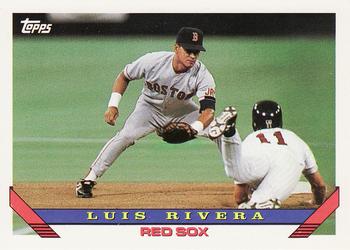 #296 Luis Rivera - Boston Red Sox - 1993 Topps Baseball