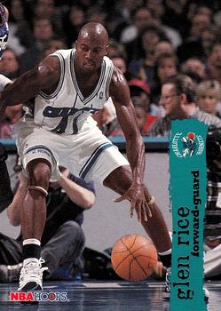 #296 Glen Rice - Charlotte Hornets - 1995-96 Hoops Basketball