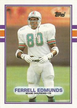 #296 Ferrell Edmunds - Miami Dolphins - 1989 Topps Football