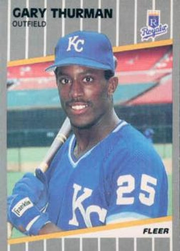 #296 Gary Thurman - Kansas City Royals - 1989 Fleer Baseball