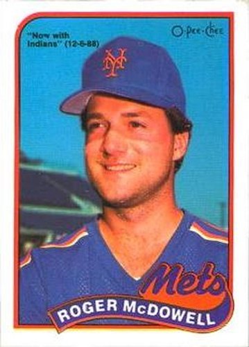#296 Roger McDowell - Cleveland Indians - 1989 O-Pee-Chee Baseball