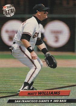 #296 Matt Williams - San Francisco Giants - 1992 Ultra Baseball