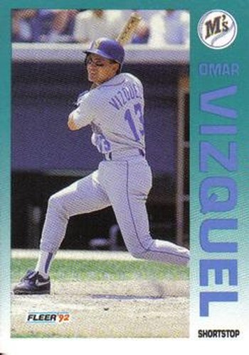 #296 Omar Vizquel - Seattle Mariners - 1992 Fleer Baseball