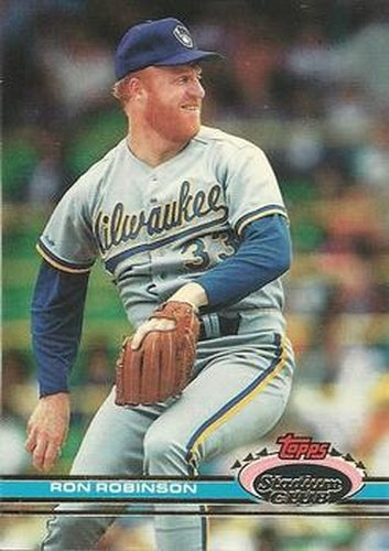 #296 Ron Robinson - Milwaukee Brewers - 1991 Stadium Club Baseball
