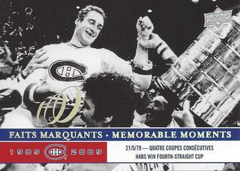 #296 Bob Gainey - Montreal Canadiens - 2008-09 Upper Deck Montreal Canadiens Centennial Hockey