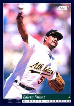 #296 Edwin Nunez - Oakland Athletics -1994 Score Baseball