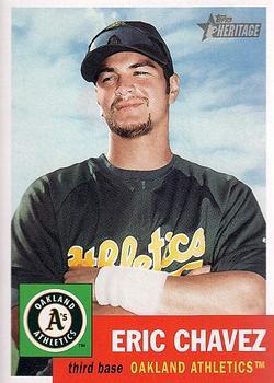 #296 Eric Chavez - Oakland Athletics - 2002 Topps Heritage Baseball