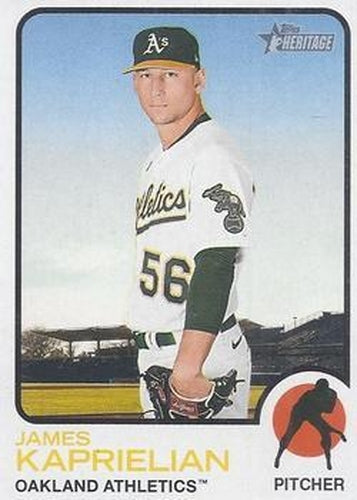 #296 James Kaprielian - Oakland Athletics - 2022 Topps Heritage Baseball